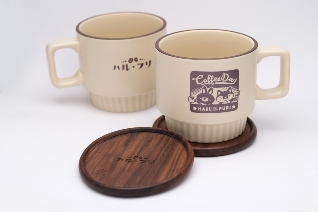 陶瓷杯 / Coffee Day 咖啡杯连木杯垫 (一只) - 玻璃杯 - 玻璃 多色