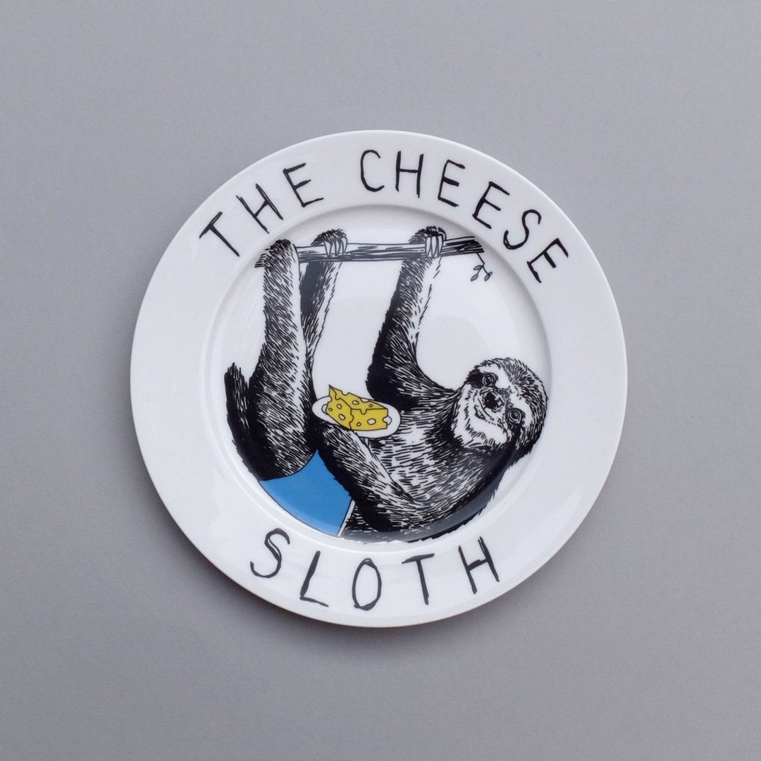 The cheese sloth 骨瓷餐盘 - 盘子/餐盘/盘架 - 瓷 白色
