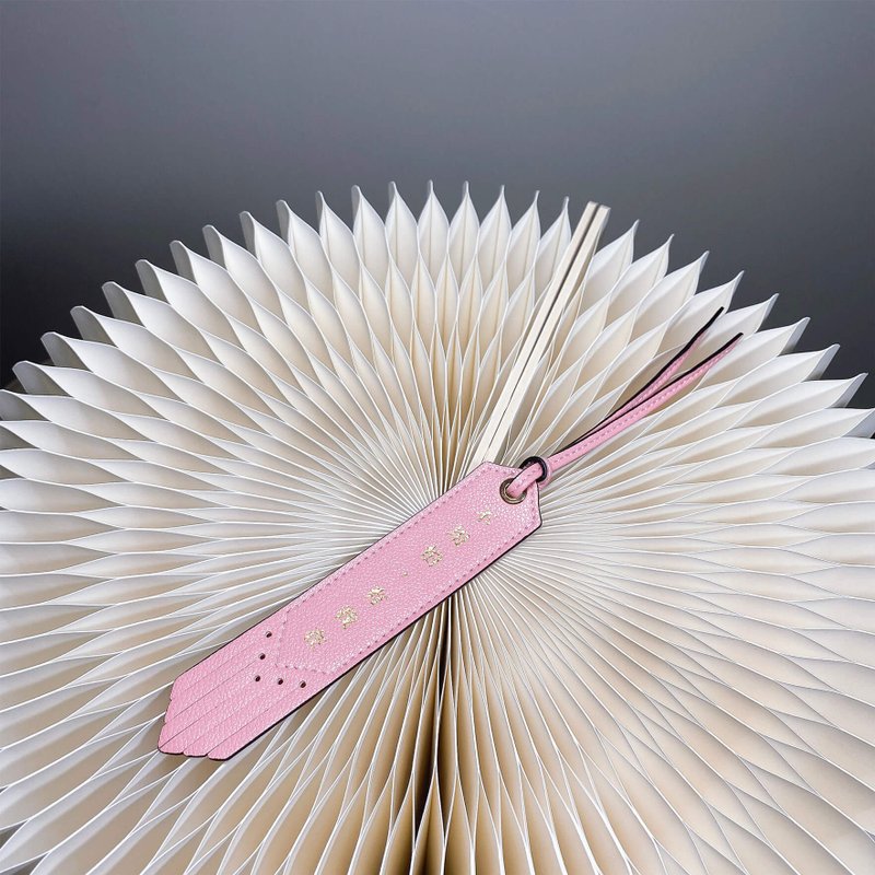 【MANAAKI】精神流苏书签 皮革 - 书签 - 环保材料 粉红色