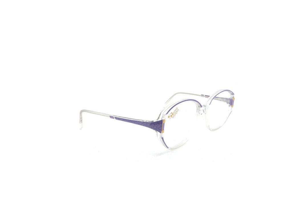 可加购平光/度数镜片 Si Hans Stepper 60 F875 80年代古董眼镜 - 眼镜/眼镜框 - 塑料 紫色