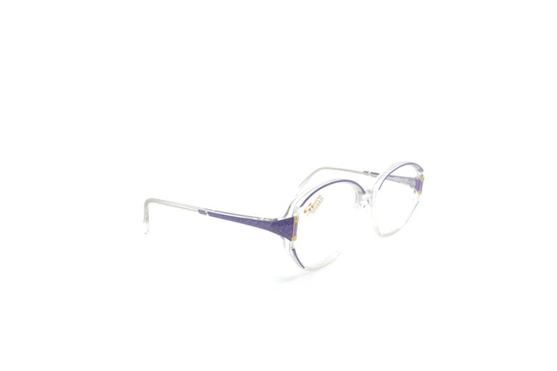 可加购平光/度数镜片 Si Hans Stepper 60 F875 80年代古董眼镜 - 眼镜/眼镜框 - 塑料 紫色