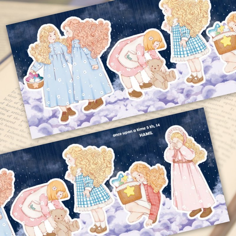 once upon a time 5 ver14 (hamil) 复古女孩仕女人物贴纸 - 贴纸 - 纸 多色