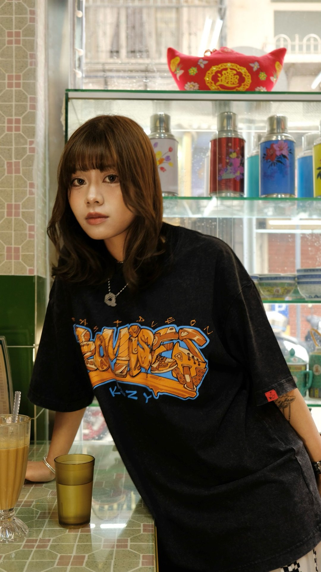 街头警示艺术降临-Past Due Promises Tee - 中性连帽卫衣/T 恤 - 棉 黑色