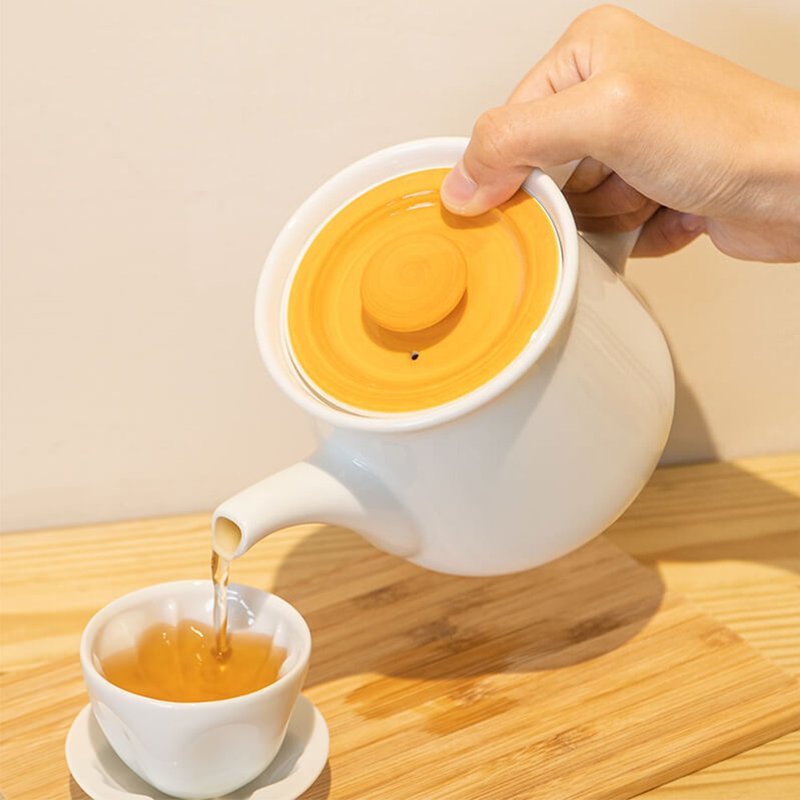 金盏橙 | 日本陶瓷茶壶-525ml - 茶具/茶杯 - 瓷 橘色