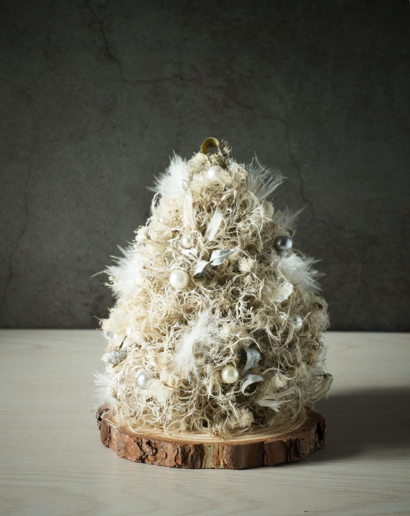 白羽圣诞系列 - 小圣诞树 - 干燥花/捧花 - 植物．花 白色
