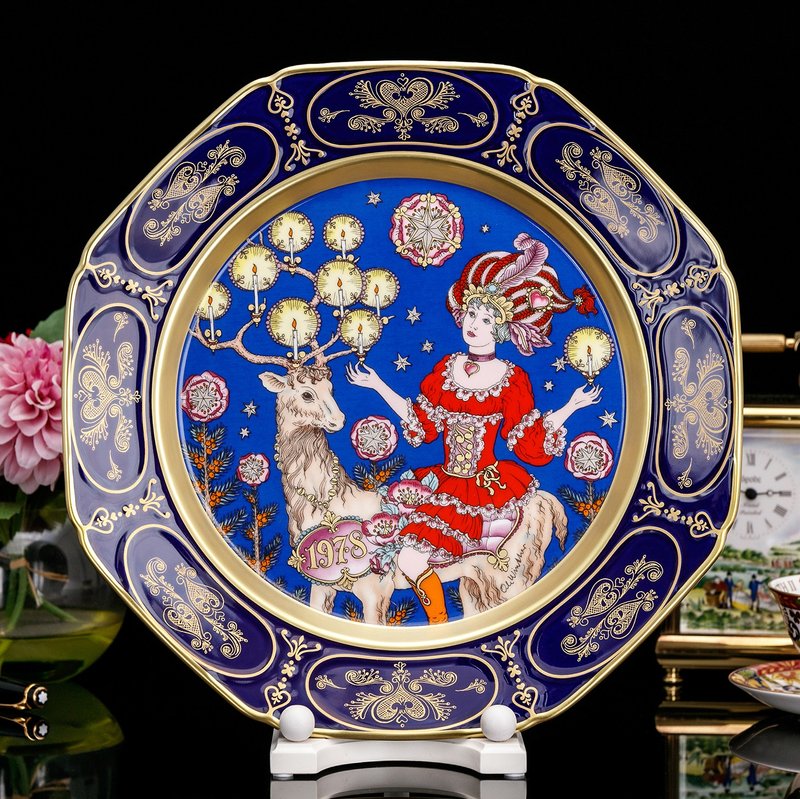 德国制Hutschenreuther狮牌1978年冬日诗歌极尽奢华绝世珍藏陶瓷 - 墙贴/壁贴 - 瓷 