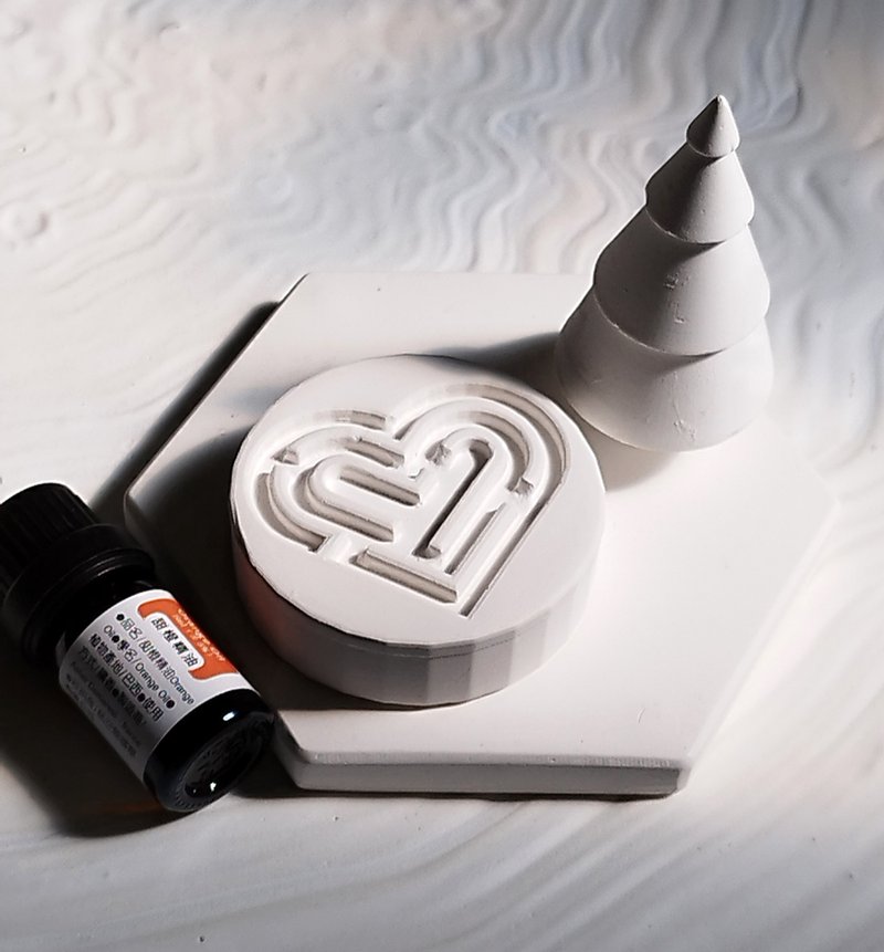 文创商品/圣诞爱心扩香石组合 - 交换礼物 圣诞礼物 疗愈 - 香薰/精油/线香 - 其他材质 白色