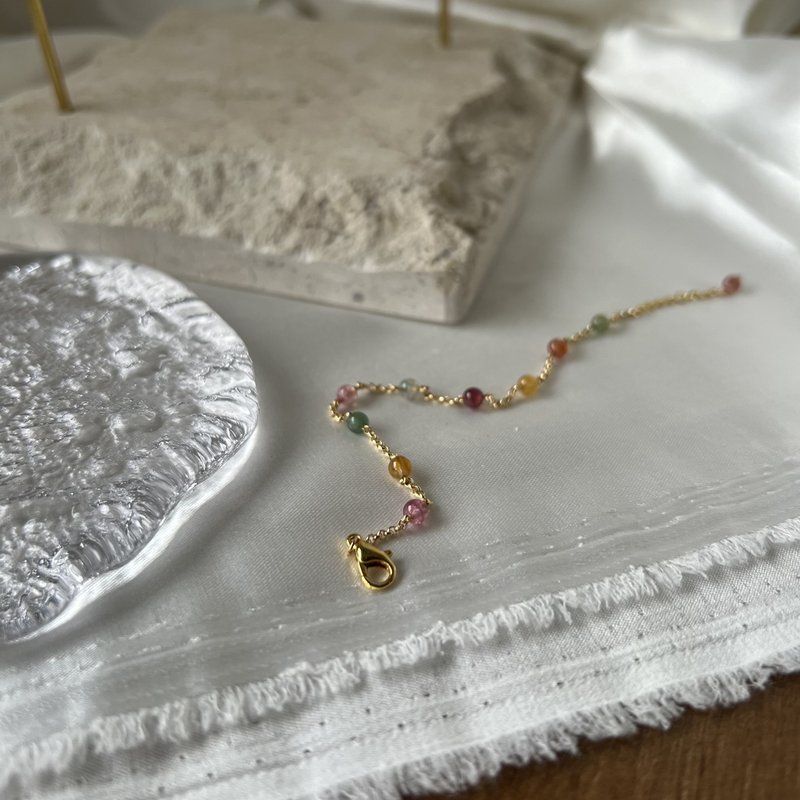 七彩碧玺手链 - 手链/手环 - 半宝石 多色