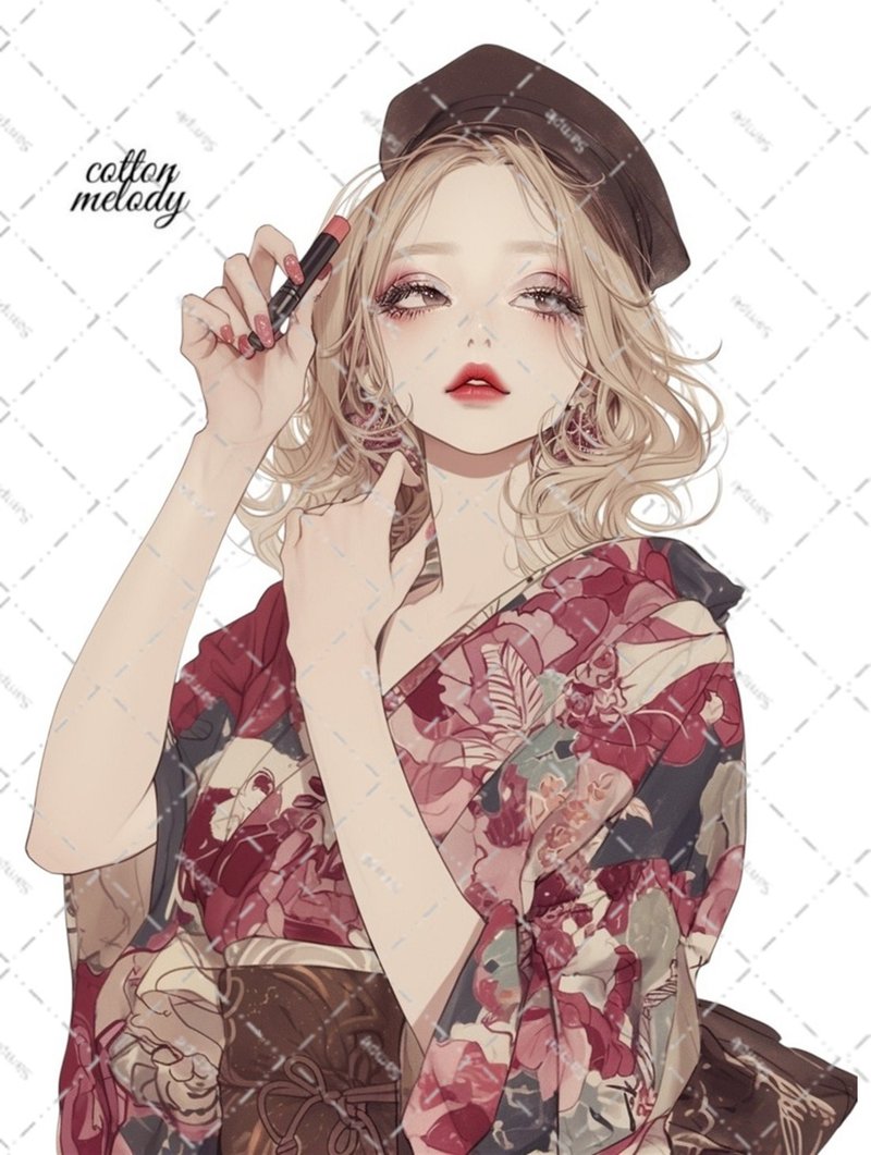 原创贴纸 no.7720 人物贴纸 原创贴纸 人物贴纸 女孩贴纸 原创人物贴纸 - 贴纸 - 纸 