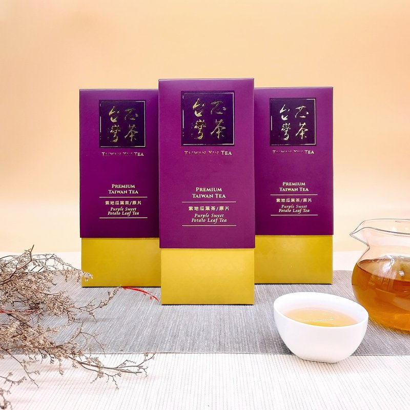 地瓜叶茶 原片茶叶三盒组 茶叶 原叶茶 茶叶礼盒 台湾茶叶 - 茶 - 其他材质 紫色