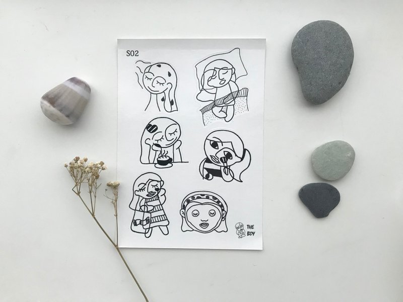 The Boy- 生活日常 割型贴纸 - 贴纸 - 纸 白色