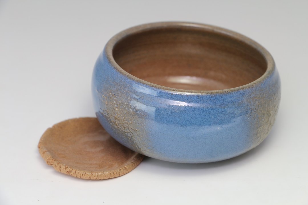 地球陶杯(含陶制小板块杯垫)--纯手工--手作--拉坯--上釉--陶土 - 茶具/茶杯 - 陶 蓝色