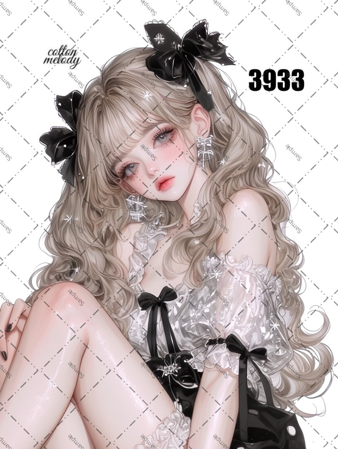 original sticker no.3933 人物贴纸 原创贴纸 原创人物贴纸 装饰贴纸 cotton melody - 贴纸 - 纸 