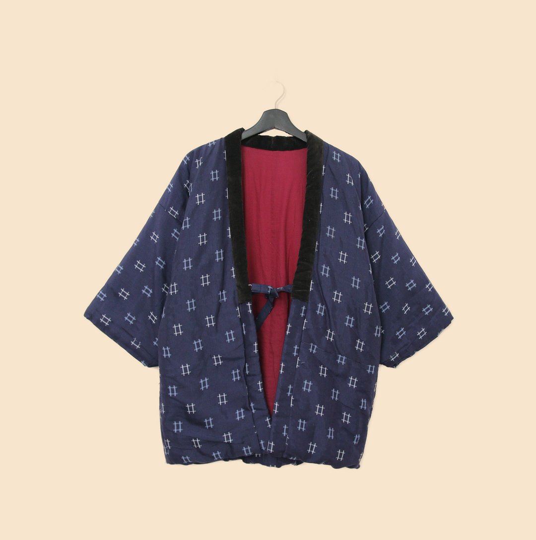 Back to Green-日本带回袢天-08 满版 井  /vintage - 居家服/睡衣 - 棉 