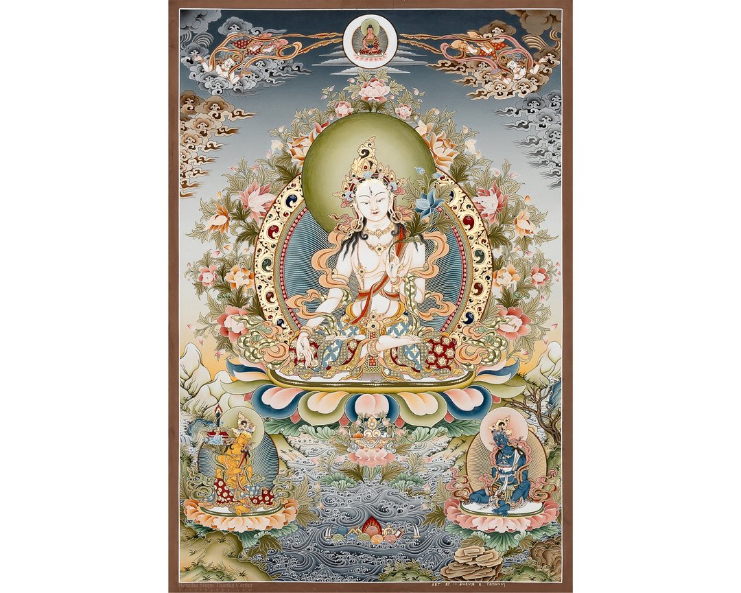 唐卡画作 白度母 生命的光辉守护者 - 墙贴/壁贴 - 其他材质 多色
