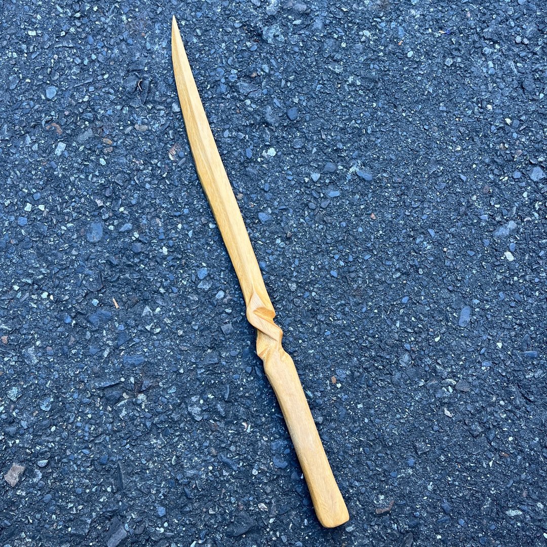 我贩剑　妖刀　晏心爵　绿檀收藏艺品　匕首木刀小刀　魔剑纸镇 - 摆饰 - 木头 绿色