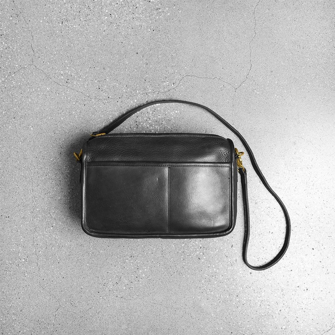 Coach 古董斜肩包 / Vintage 古着 - 侧背包/斜挎包 - 真皮 黑色