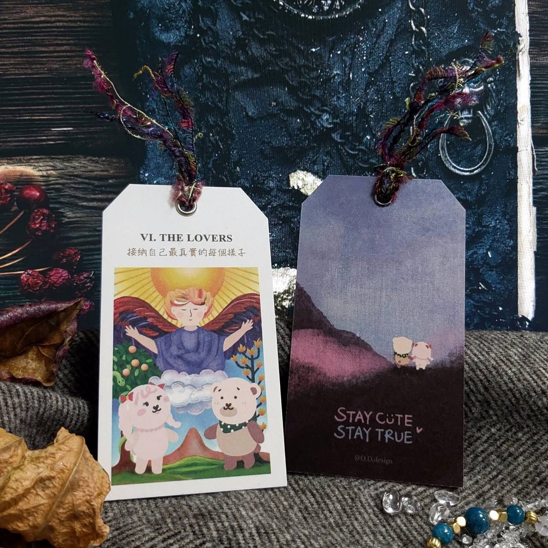塔罗牌 大牌书签 - VI. THE LOVERS - 恋人牌 TAROT Bookmark - 书签 - 纸 多色