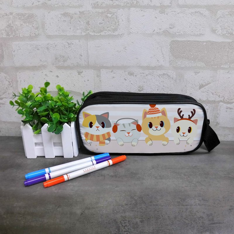 多多印 定制化 大容量 双层拉链 笔袋 文具袋 化妆包 收纳包 订做 - 铅笔盒/笔袋 - 尼龙 