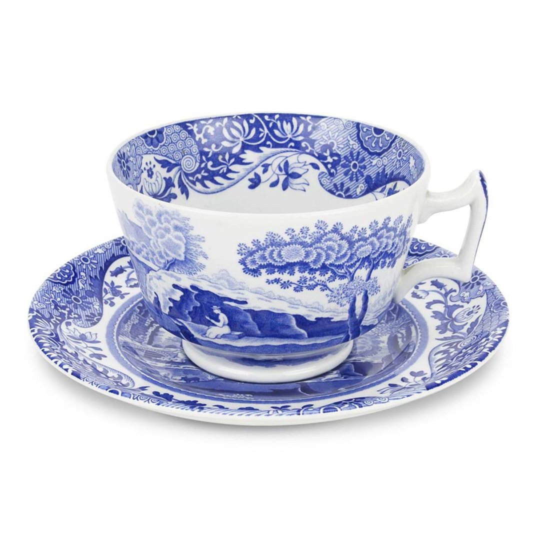 Spode 意大利蓝280ML早餐杯盘组 - 茶具/茶杯 - 瓷 蓝色