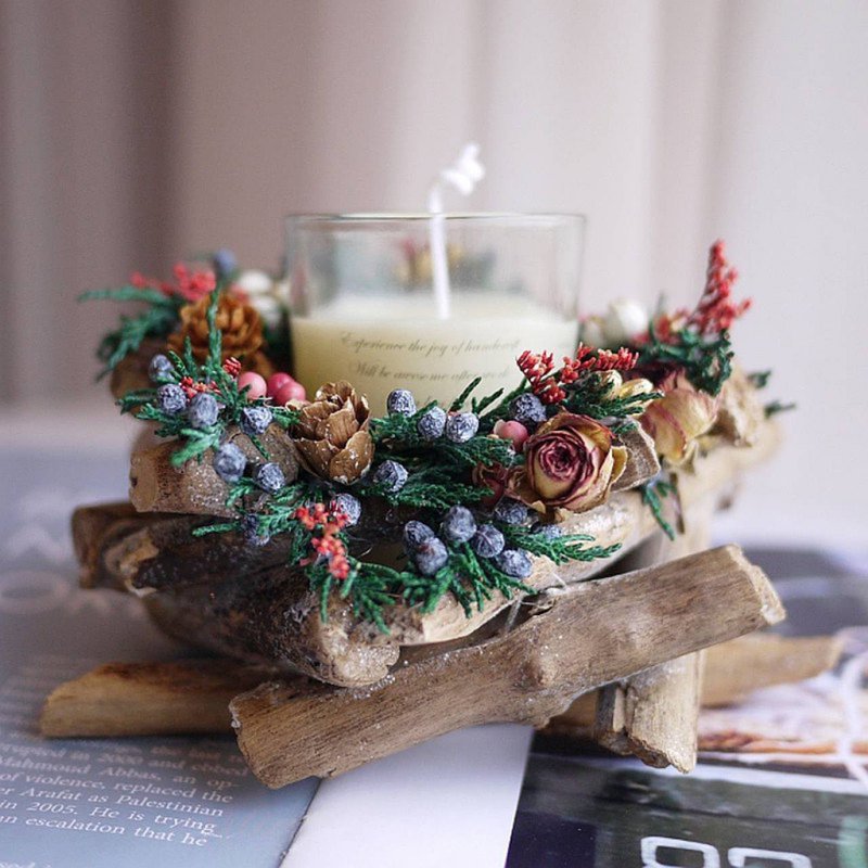 【台中场】下班随手作 | 告白蜡烛漂流木烛台 - 植栽 - 植物．花 