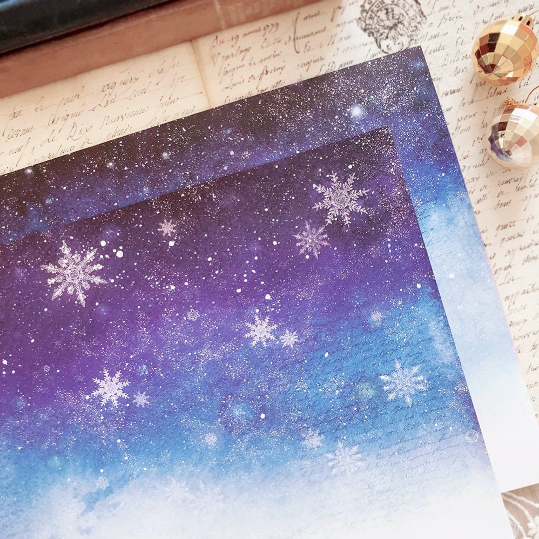 雪花、冬日天空【蓝色】 - 纸盒/包装盒 - 纸 蓝色