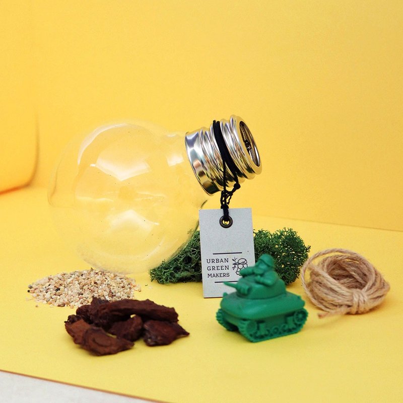 【让我自己挑选】02透明灯泡 / 桌上型微造景盆栽 简易版 - 植栽 - 植物．花 