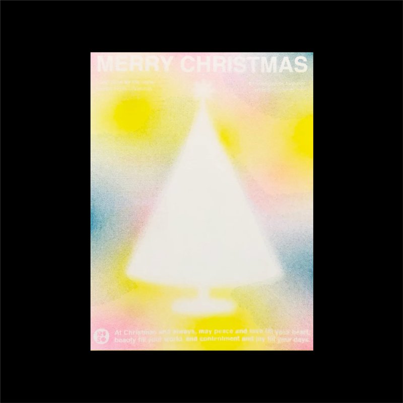 Riso Museum 圣诞卡 圣诞树 - 朦胧 - 卡片/明信片 - 纸 多色