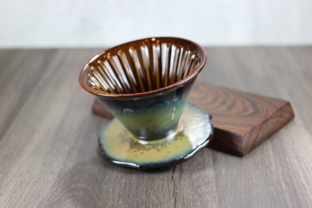 【新春贺岁】叶师傅试釉版 自然釉咖啡滤杯 V50 莺歌烧 孤品 - 咖啡壶/周边 - 瓷 