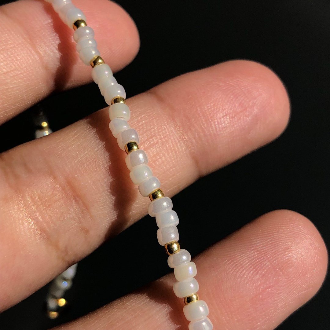 简易串珠手链 珍珠精品手链 白色珍珠手链 串珠手链 花式手链 - 手链/手环 - 玻璃 白色