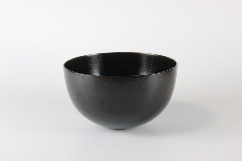 つらいちボウル　黒摺　S - 碗 - 木头 黑色