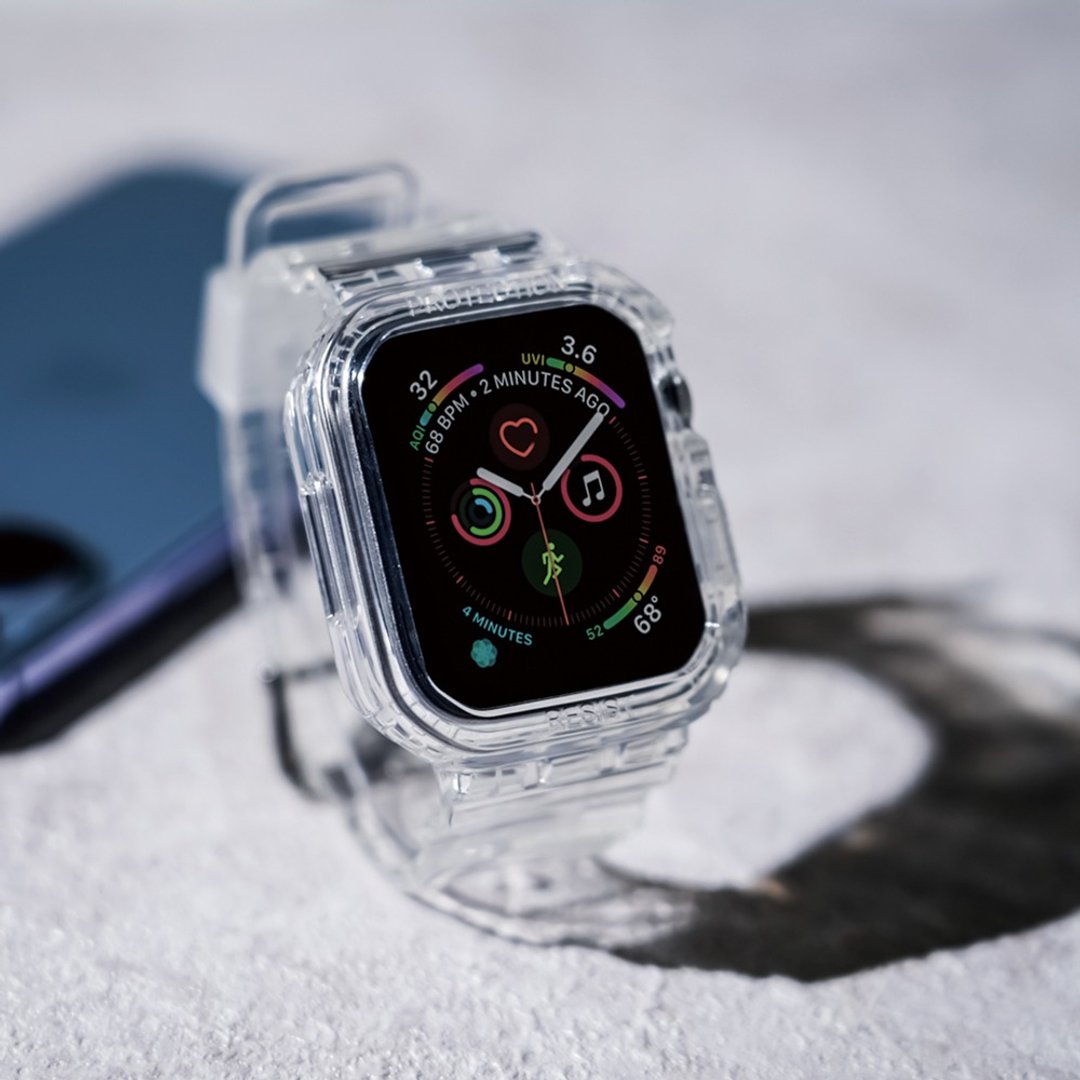 Apple Watch S7/8/9 冰川晶透 透明运动表带 - 其他 - 塑料 透明