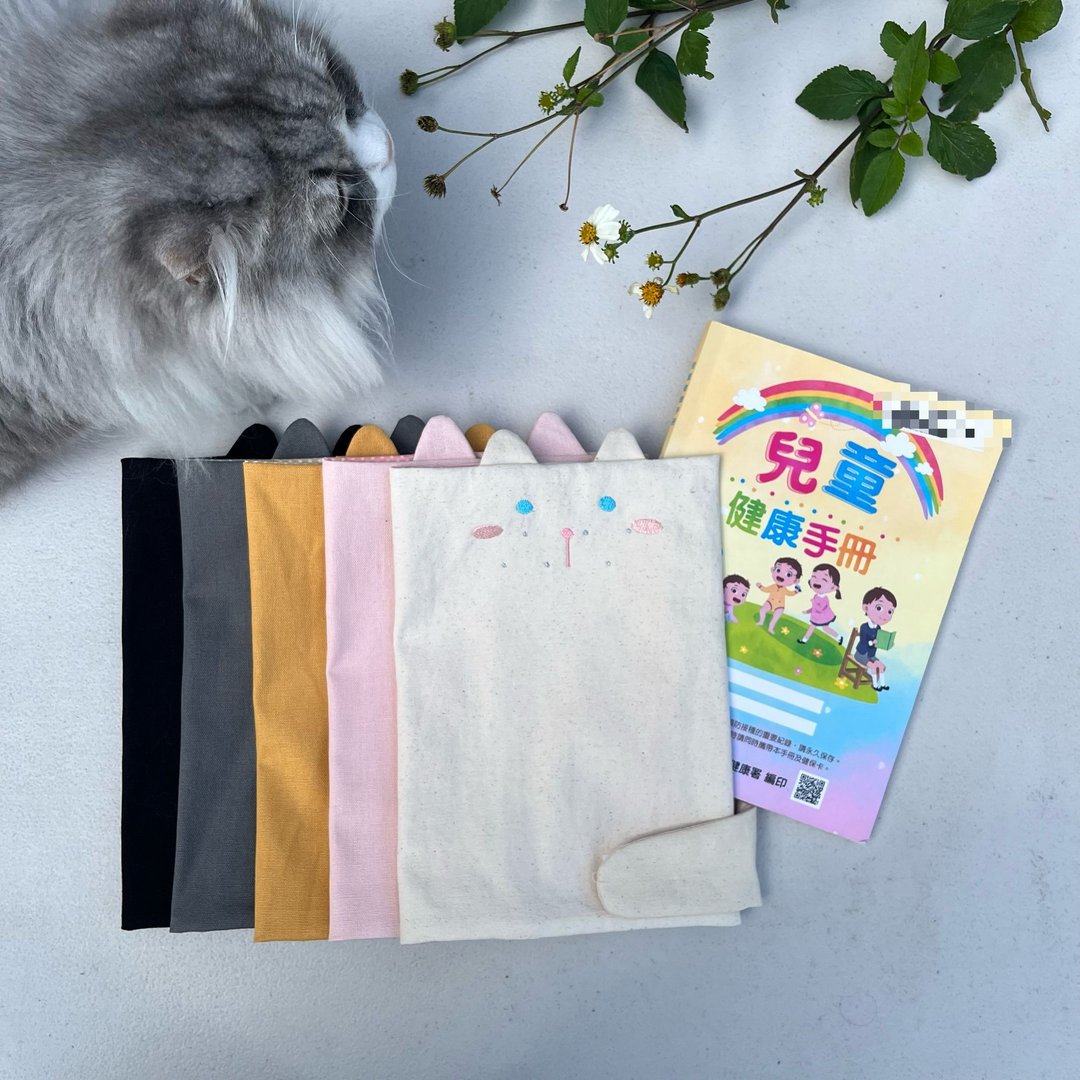 五色。猫猫。宝宝手册套。基本款。拉链款。可加购绣名字 - 其他 - 棉 多色