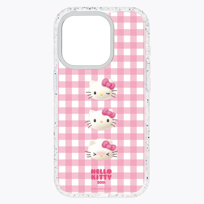 HelloKitty 50周年－野餐趣(粉) 透彩框 标准版/磁吸版 iPhone - 手机壳/手机套 - 环保材料 粉红色