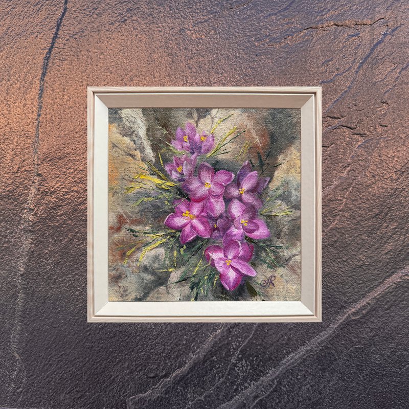 花卉原创绘画花卉油画 - 海报/装饰画/版画 - 其他材质 粉红色