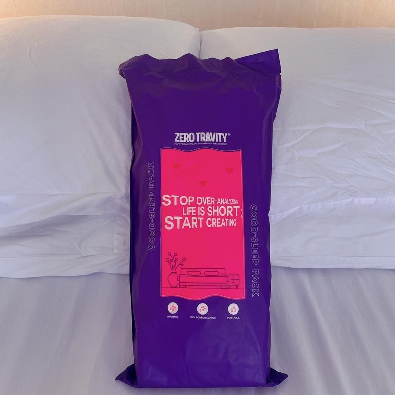 【旅行出门必备】医疗级灭菌 x 环保安睡套装 (Queen size) - 露营用品 - 植物．花 紫色