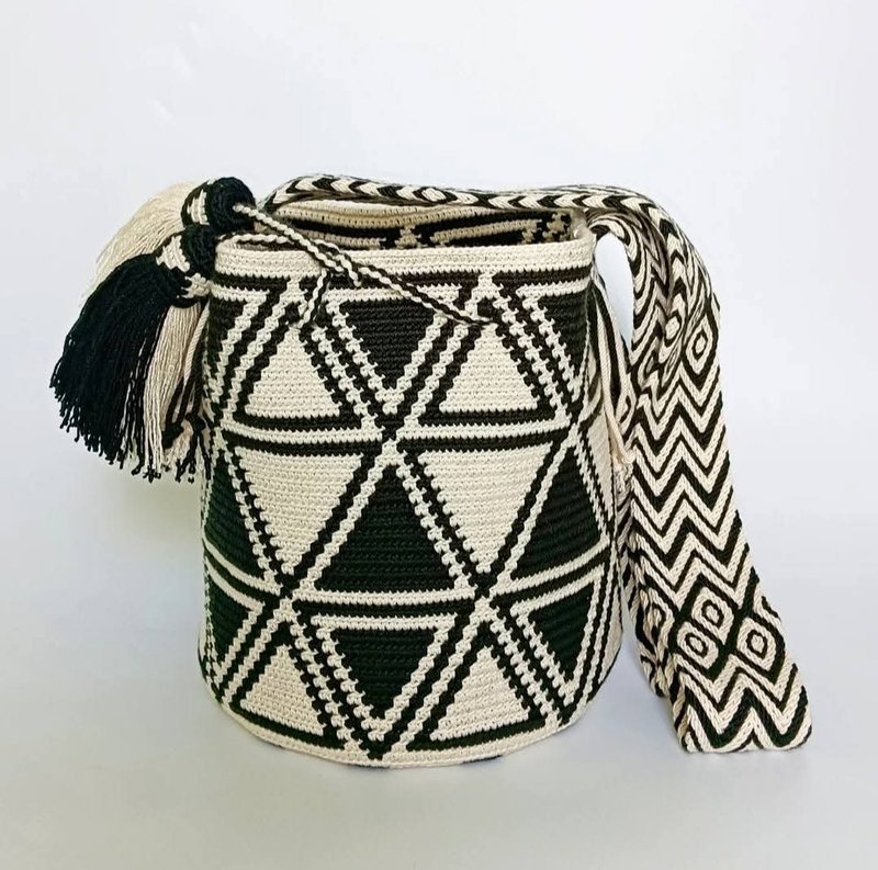 WOO Bag 双色 M 尺寸 - 侧背包/斜挎包 - 棉．麻 