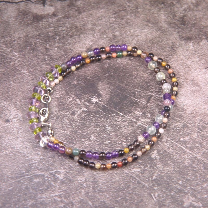 紫色系天然石项链 - 项链 - 半宝石 多色
