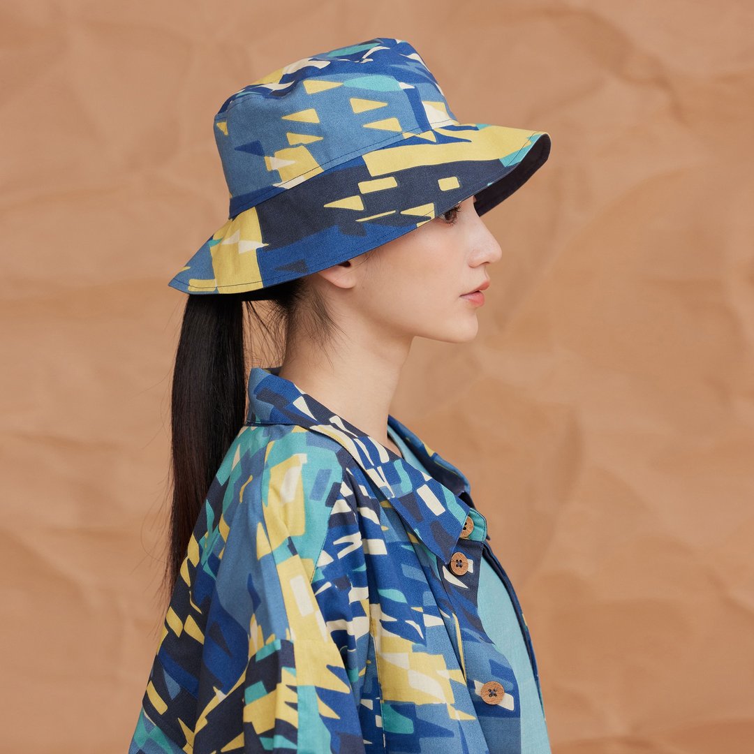 芜地船型双面渔夫帽__星空掠影 - 帽子 - 棉 多色