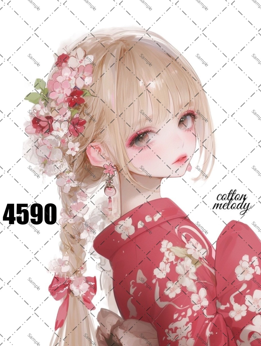 original sticker no.4590 人物贴纸 原创贴纸 原创人物贴纸 装饰贴纸 cotton melody - 贴纸 - 纸 