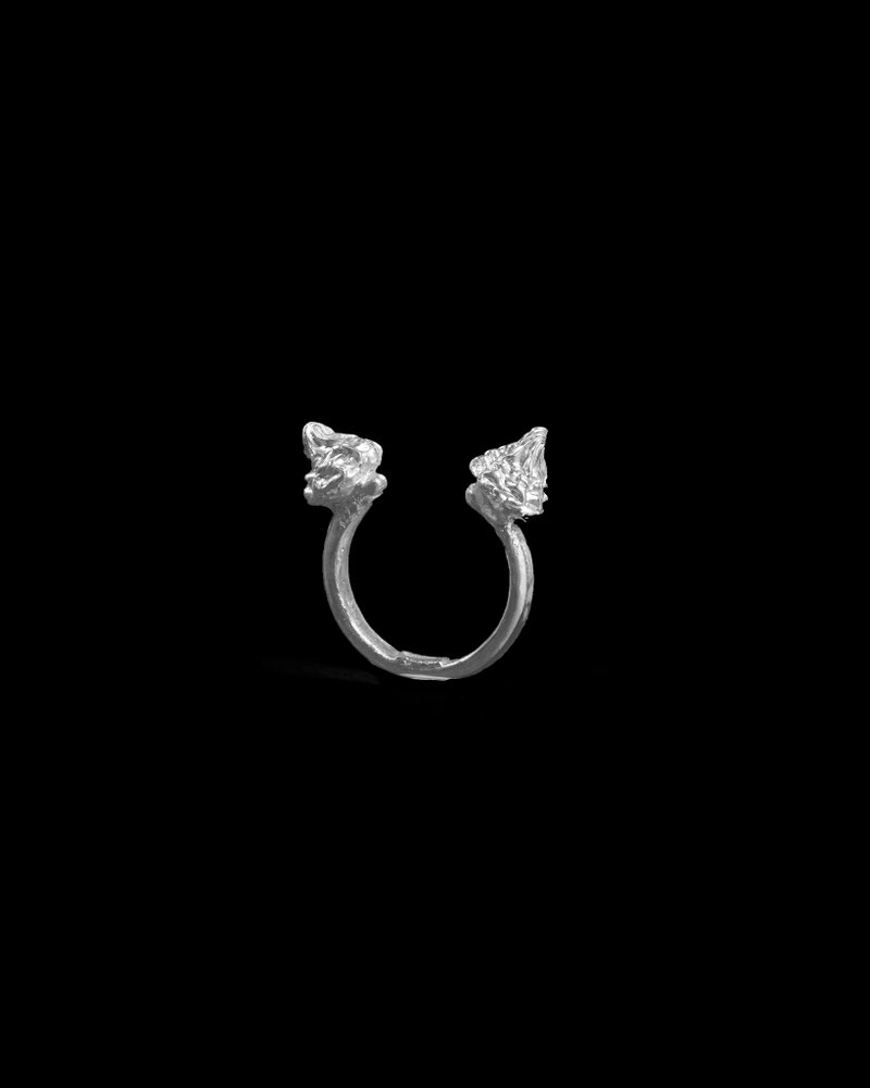 戒指，99.9%银，Choxcream 鲜奶油 1 - 戒指 - 银 银色