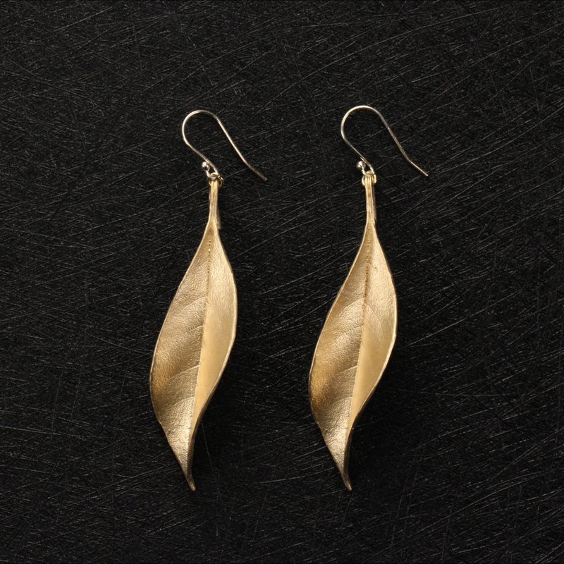 【售罄展示】桂花耳坠 月魂桂魄 长款几何气质冷淡质感设计仙女 - 耳环/耳夹 - 其他金属 黄色