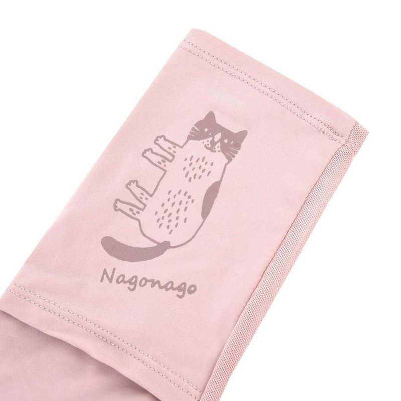 Kusuguru Japan 指孔袖套 凉感防晒抗UV 紫外线对策接触冷感-粉色 - 手套 - 聚酯纤维 粉红色