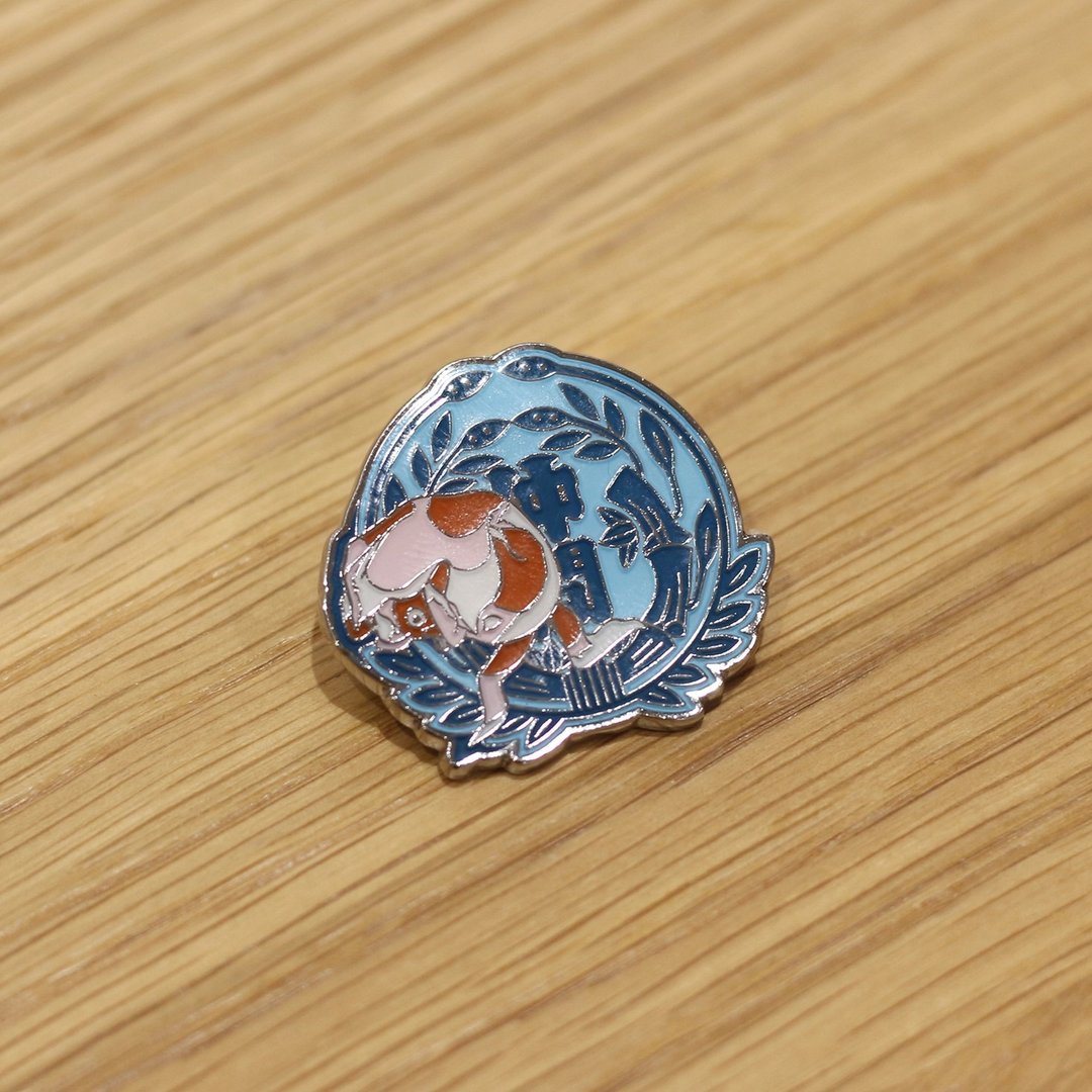 浮世绘金鱼商标金属徽章 - 胸针 - 其他金属 