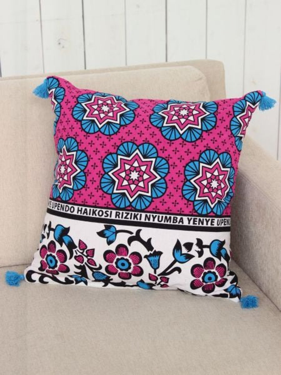 African KANGA Pattern Cushion Cover - 枕头/抱枕 - 其他材质 