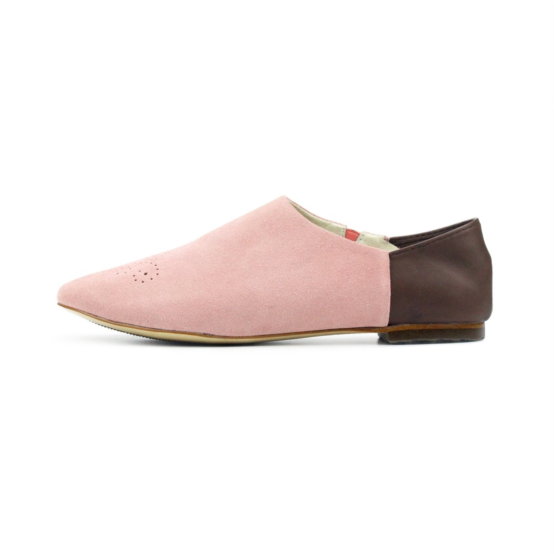 Lazy Slip W1054 Coral - 女款休闲鞋 - 真皮 粉红色