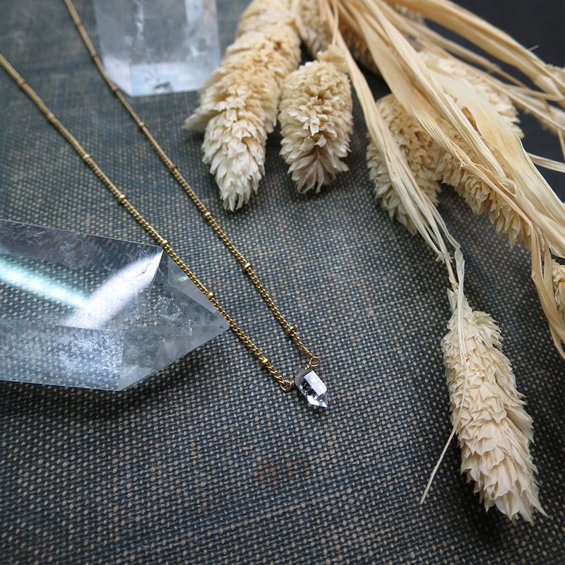 VIIART。尘世。赫基蒙水晶镀古金黄铜项链 - 项链 - 水晶 金色