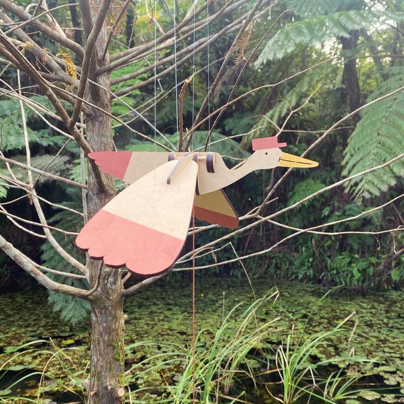 平衡吊饰 - 送子鸟Storks - 摆饰 - 木头 多色