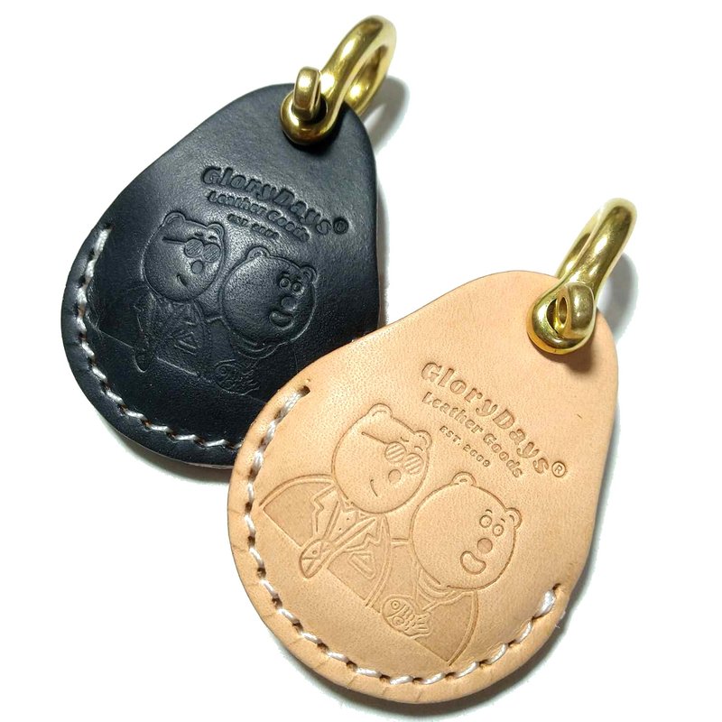 磁扣皮套 / Apple AirTag 也可用 - 钥匙链/钥匙包 - 真皮 黑色