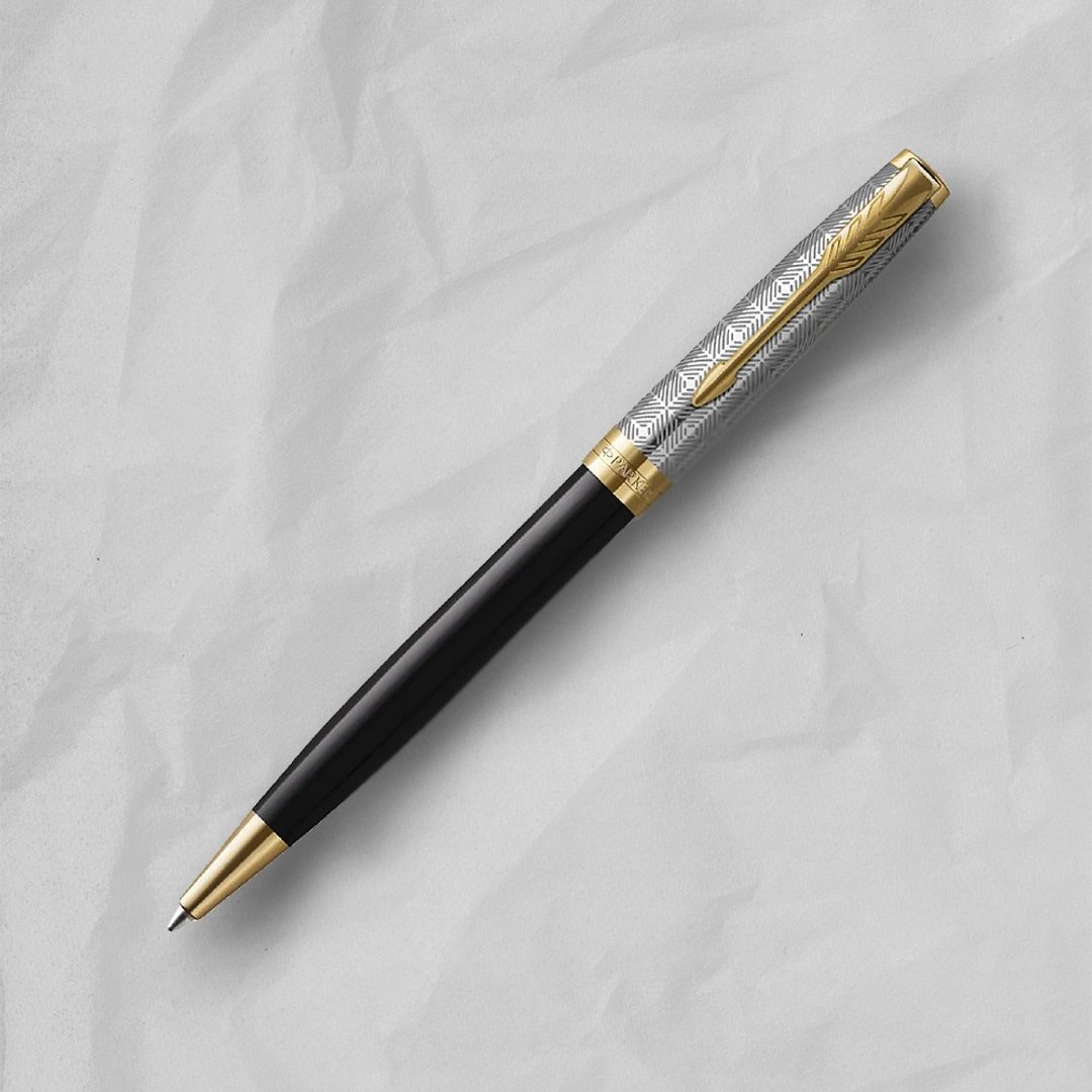 PARKER 派克 卓尔致臻系列 黛黑 原子笔 免费刻字 - 圆珠笔/中性笔 - 其他金属 银色